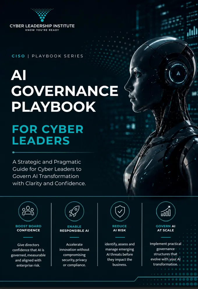 AI Governance for Cyber Leaders — CISO Playbook cover
