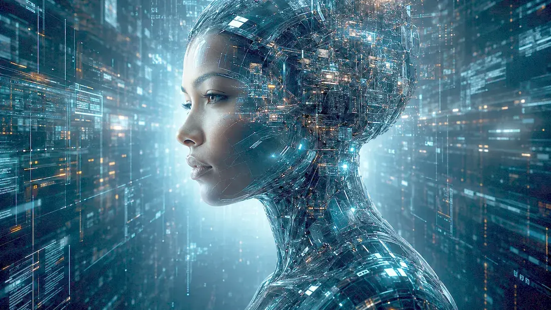 A cyber leader addressing an audience